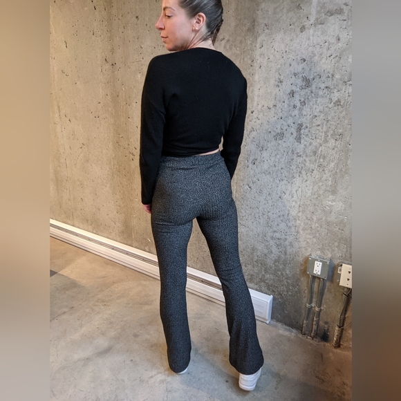 Vero Moda Grey Rib Flare Pants Size S - Picture 3 of 6